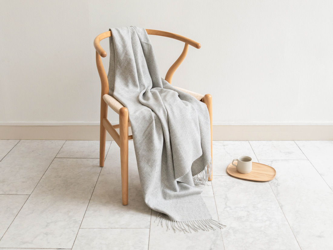 Plaid Alpaka Fresh Grey 130x180