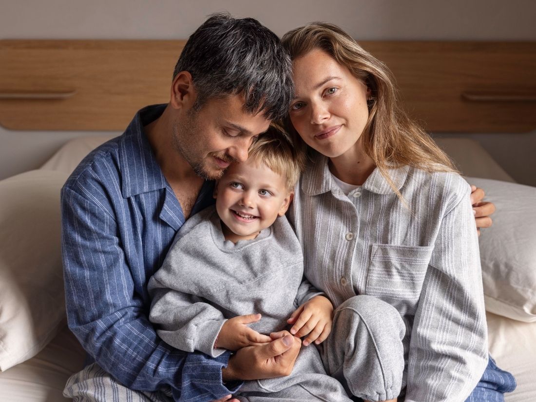 Pyjamasset dam flanell light grey/white stripe