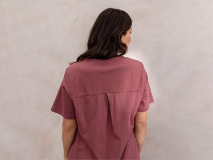 T-shirt de pyjama en jersey pour femme rose du soir