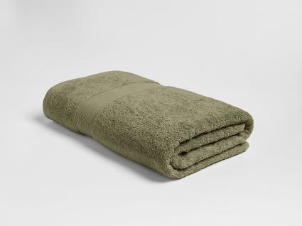 Serviette de bain éponge vert olive 100x150 - 1 pc