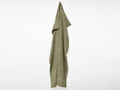 Serviette de bain éponge vert olive 100x150 - 1 pc