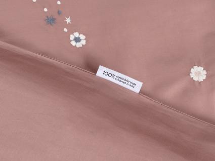 Dekbedovertrek katoen satijn blush rose starry flow 