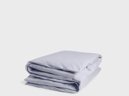 Parure de lit percale de coton bleu lavande