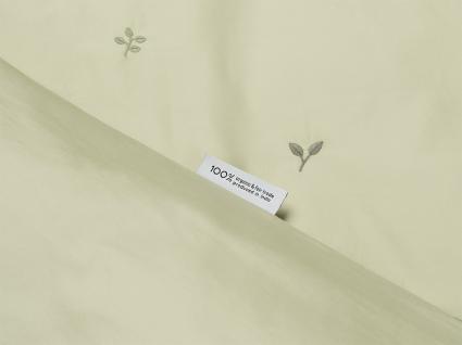 Kinderbettwäsche Baumwollsatin Light Olive Botanical
