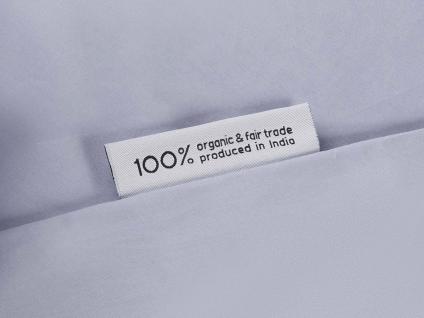 Housse de couette percale de coton bleu lavande