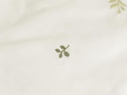 Kinderbettwäsche Baumwollsatin Warm White Botanical