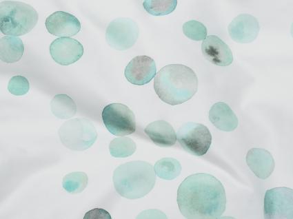 Kussensloop katoen satijn watercolor dots sea green