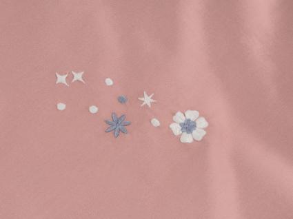 Kinderbettwäsche Baumwollsatin Blush Rose Starry Flower