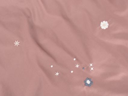 Dekbedovertrek katoen satijn blush rose starry flow 