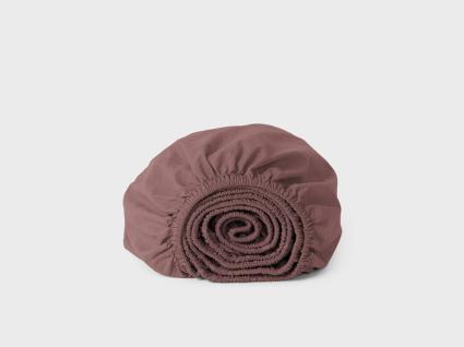Dra-på-lakan bomullspercale deep raspberry