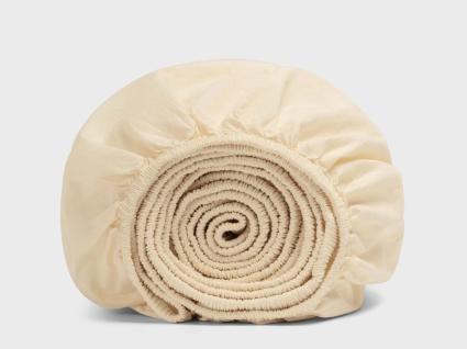 Drap-housse percale de coton éclat doré