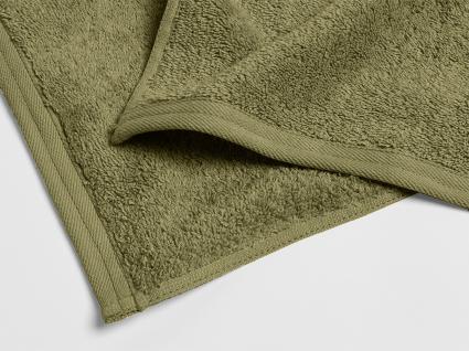 Gästehandtücher Terry Olive Green 30x50 - 4 Stk