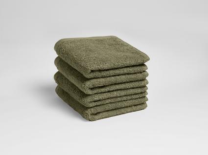 Gastendoekjes terry olive green 30x50 - 4 st