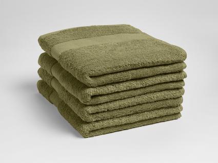 Handdoeken terry olive green 50x100