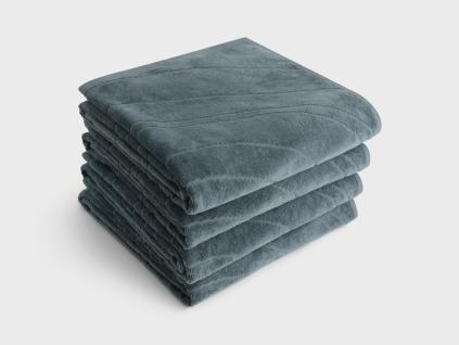 Handdoeken velours pebble blue 50x100