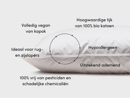sleepling 195856 kussen met ritssluiting, 100% microvezel, 40 x 90 cm, wit
