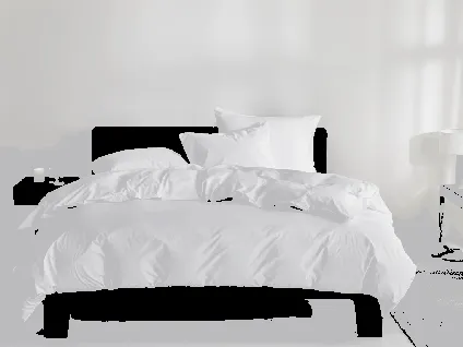 Parure de lit percale blanc pur