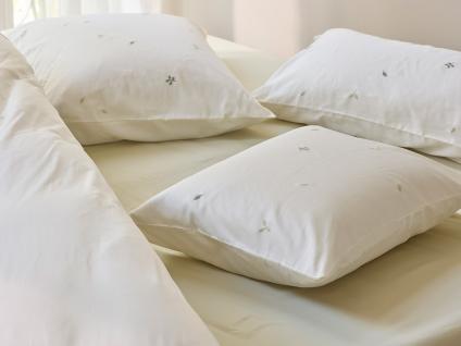 Kussensloop katoen satijn warm white botanical