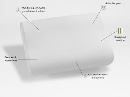 Kussen natuurlatex wave 44x63x11/13 medium