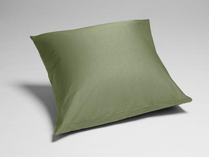 Kissenbezug Baumwollsatin Mid Olive