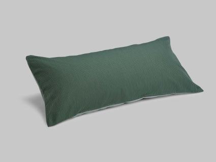Kussensloop katoen TENCEL™ double face green stripe/green chambray