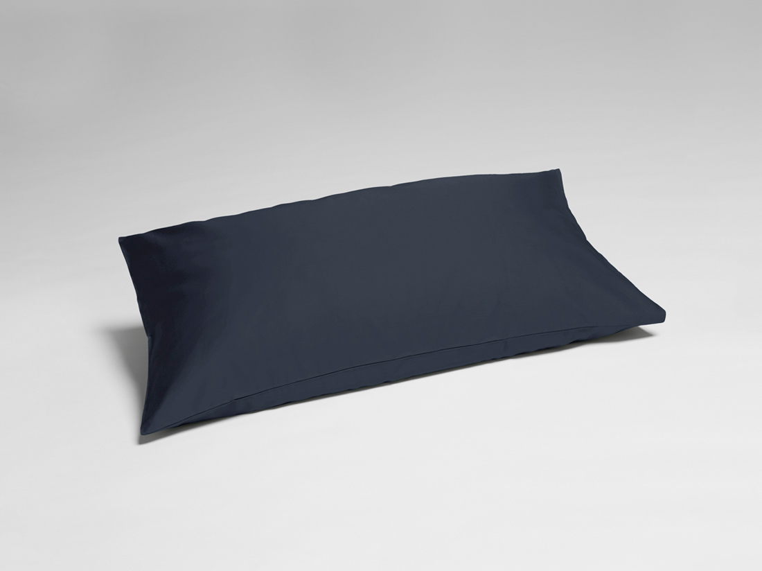 Taie d'oreiller satin de coton myrtille