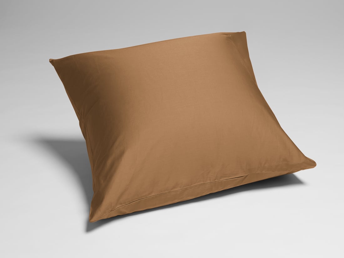 Kissenbezug Baumwollsatin Caramel