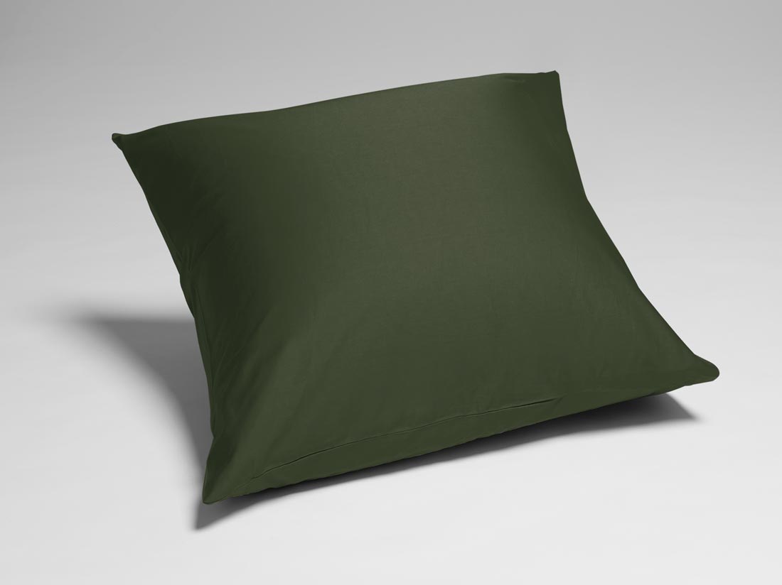 Kissenbezug Baumwollsatin Dark Olive