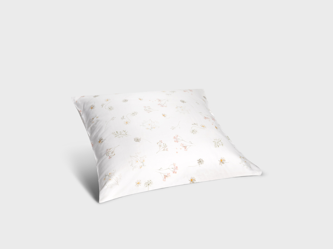 Parure de lit satin de coton fleurs
