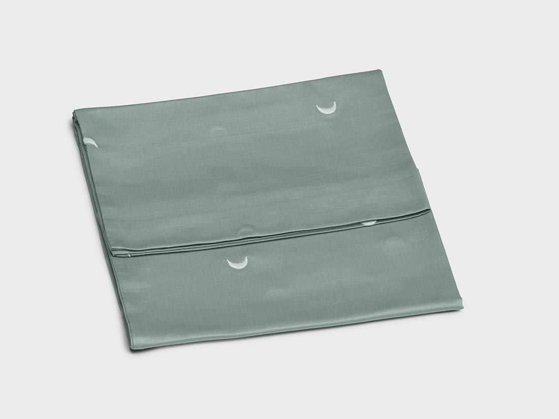 Örngott bomullssatin sea green moon