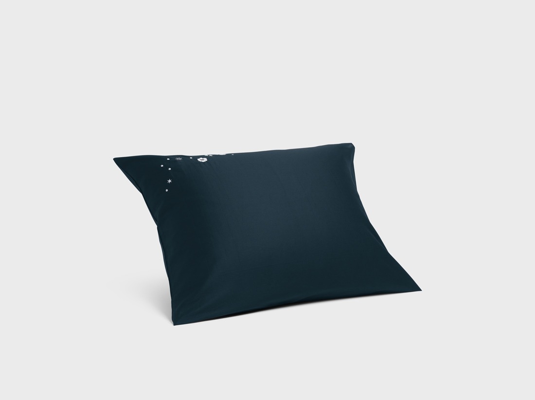 Dekbedovertrek katoen satijn blueberry starry flow