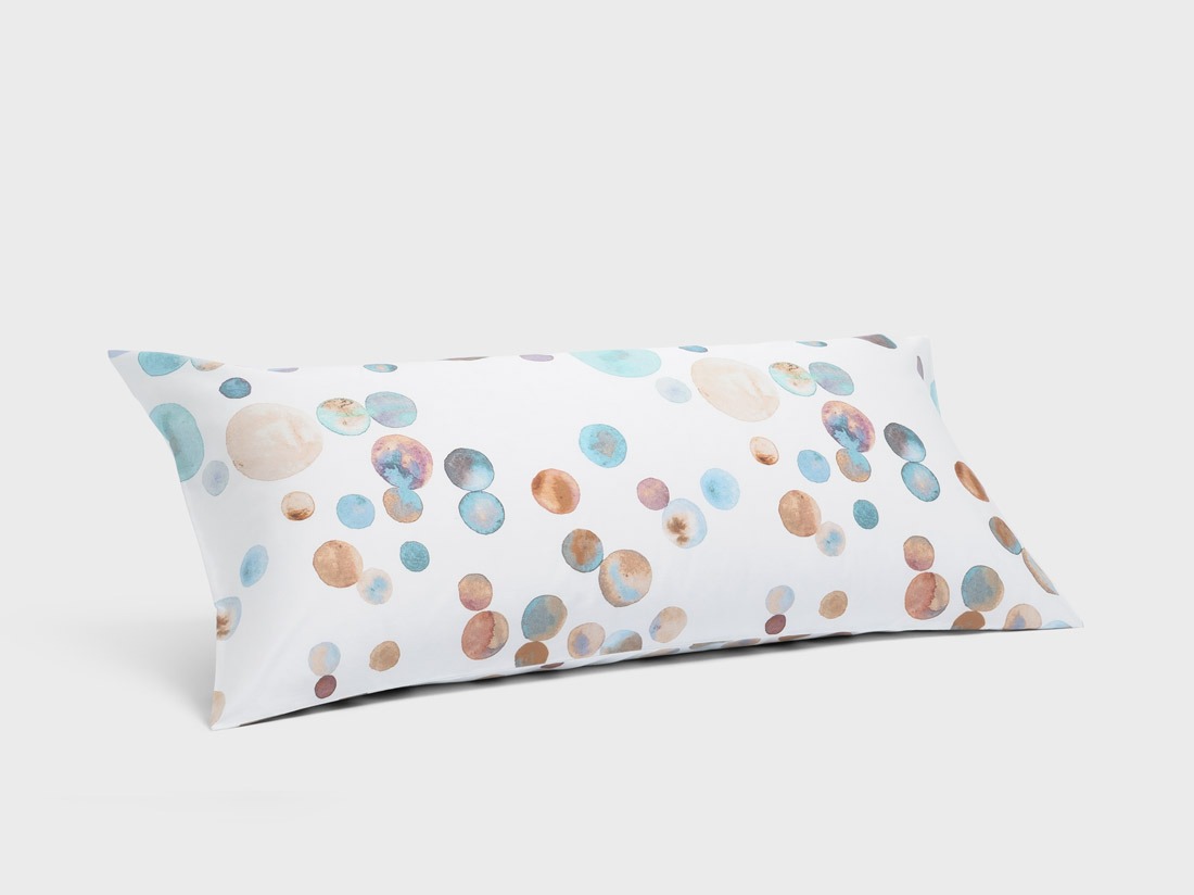 Kussensloop katoen satijn watercolor dots multicolor