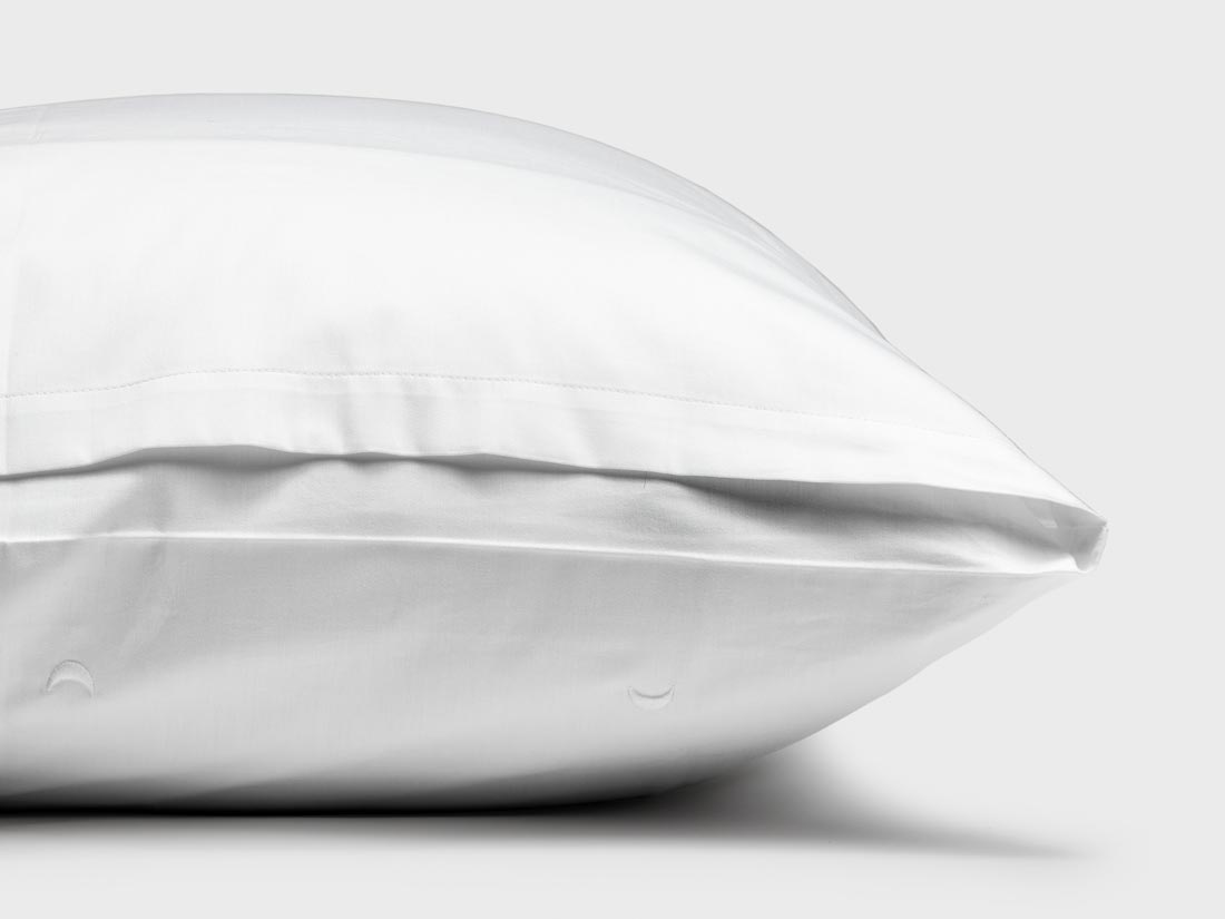 Kussensloop katoen satijn white moon