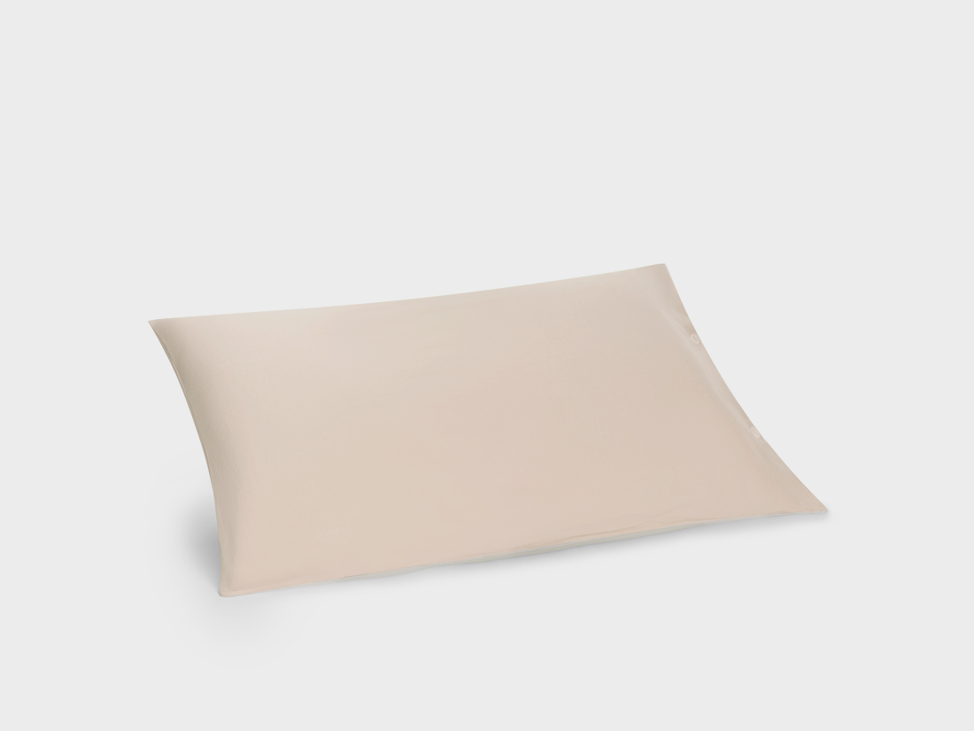 Taie d'oreiller jersey soleil levant blanc