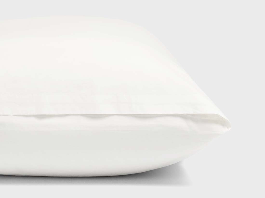 Kissenbezug Seitenschläferkissen Perkal-Baumwolle Blissful White 37x160