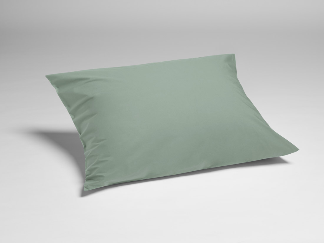 Parure de lit percale de coton vert jade