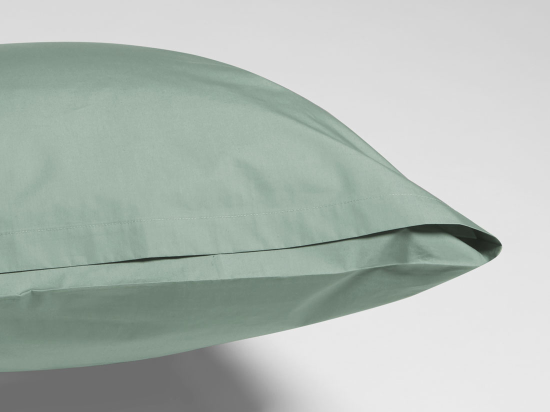 Dekbedovertrek percal katoen double face jade/forest green