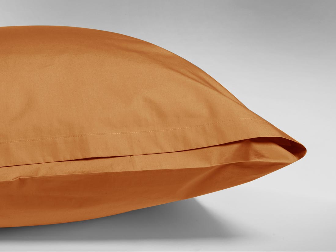 Pudebetræk percale ochre yellow