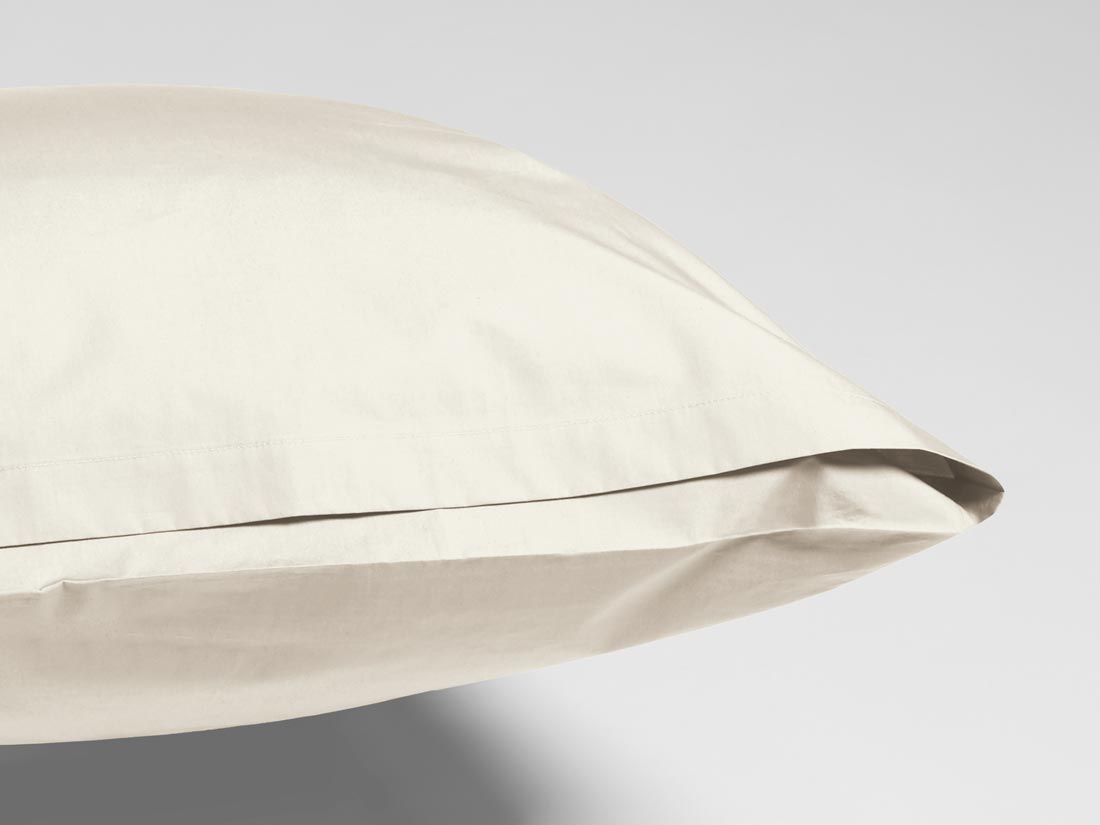 Kussensloop percal katoen white sand