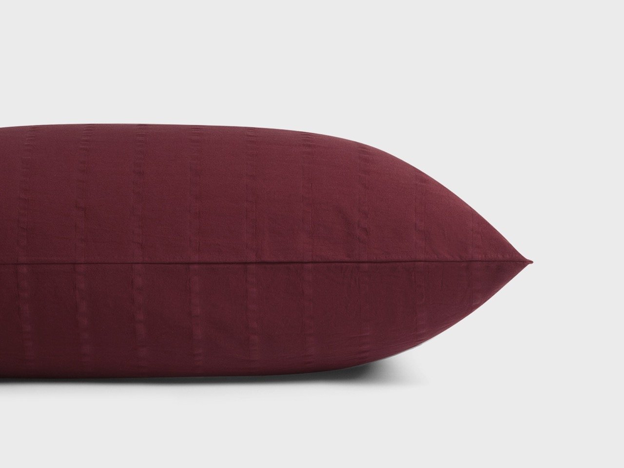 Parure de lit en coton seersucker bordeaux