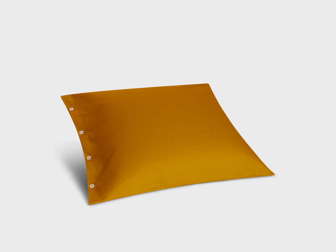 Parure de lit flanelle de coton jaune d'Inde