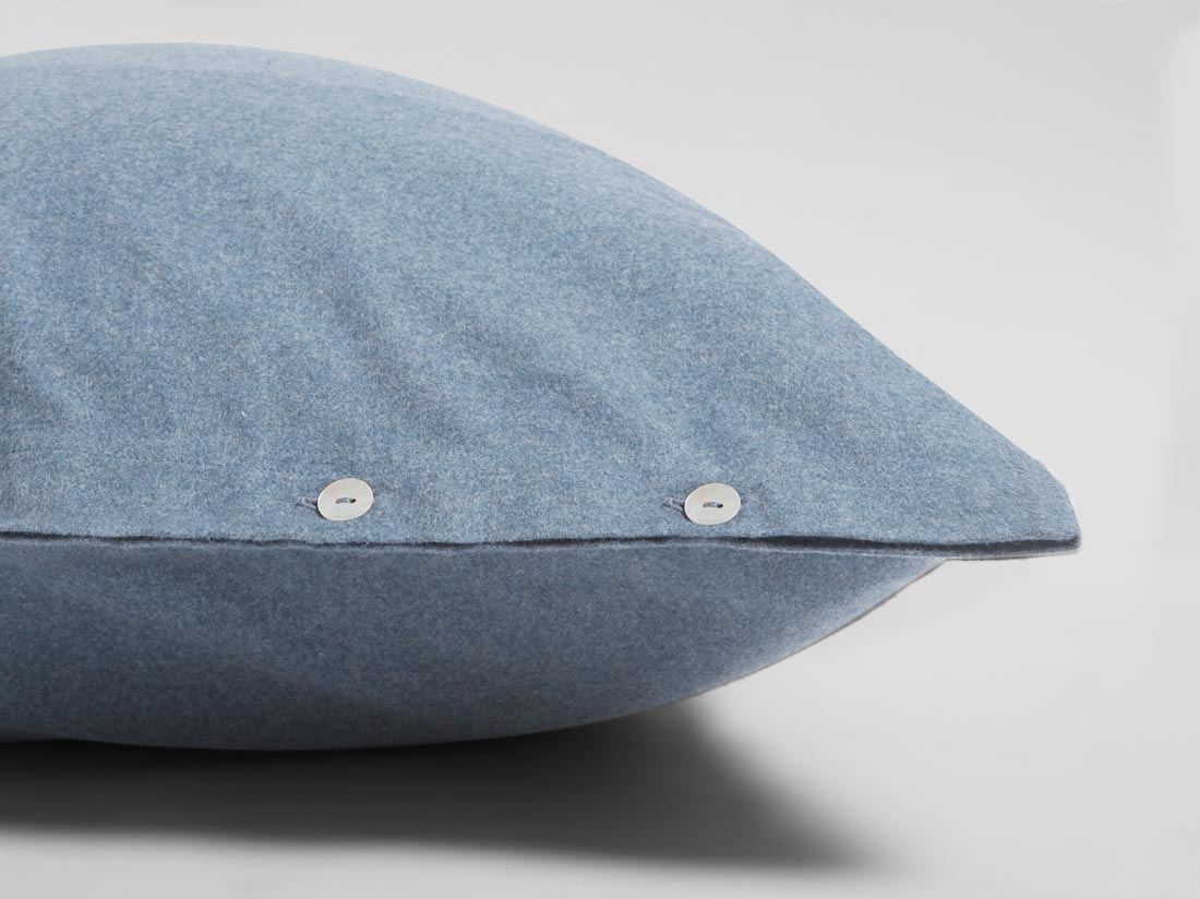 Kussensloop flanel light blue