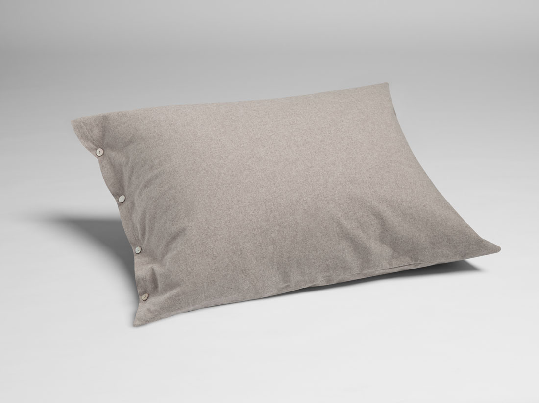Kussensloop flanel stone brown