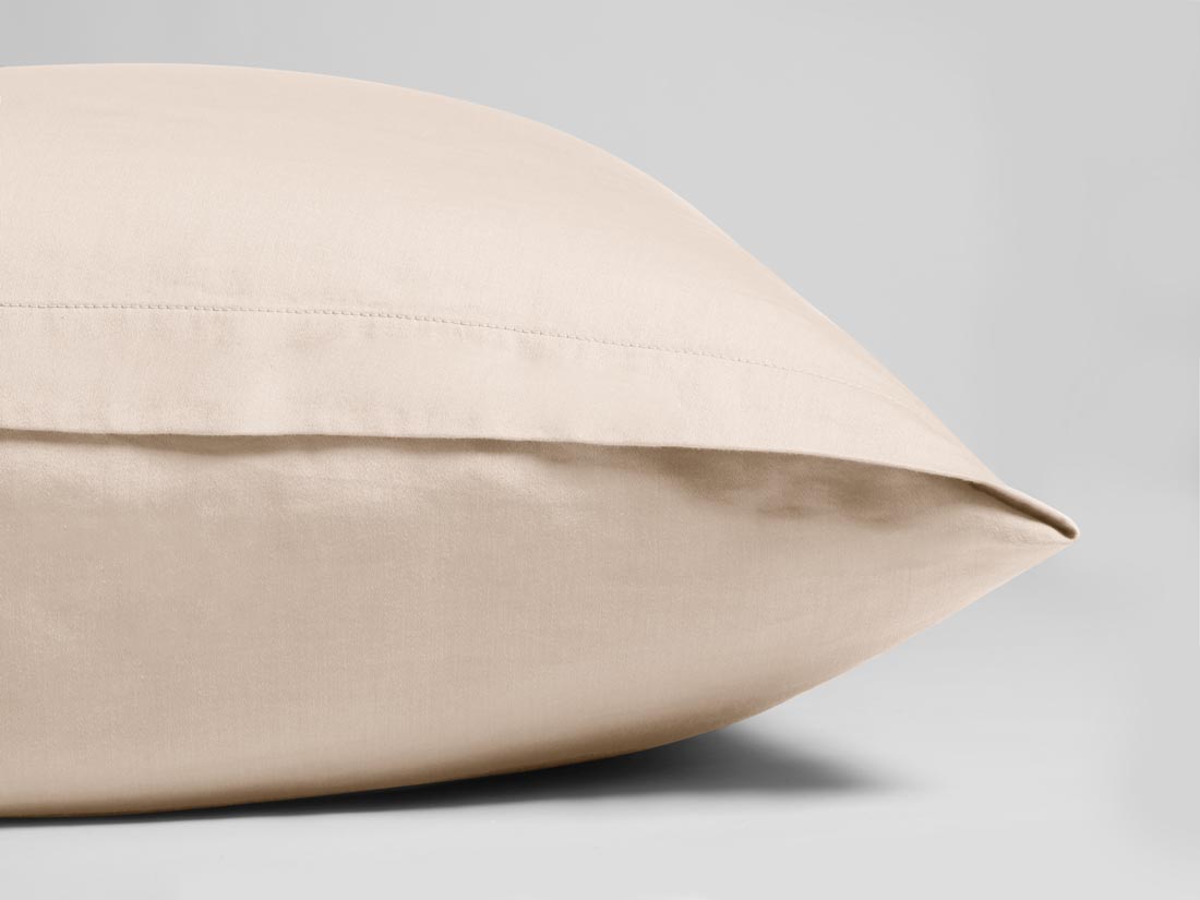 Kissenbezug Gewaschener Baumwollsatin Rose