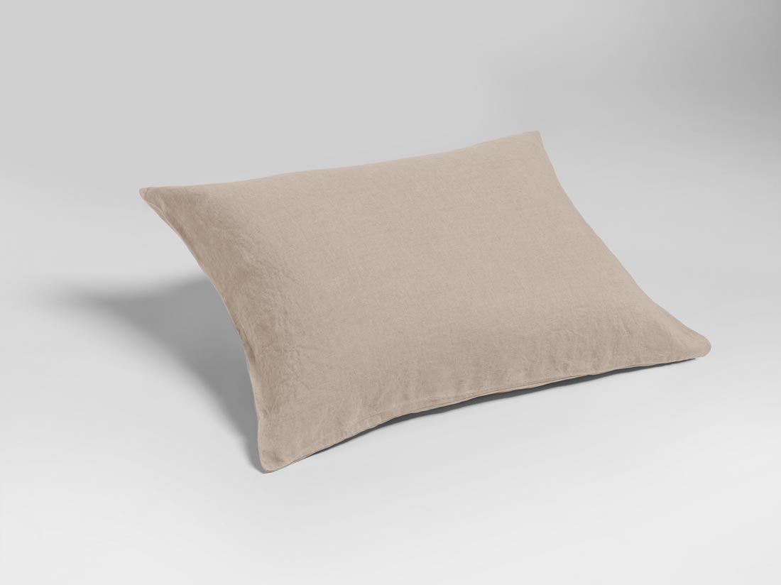 Kussensloop gewassen linnen dusty rose