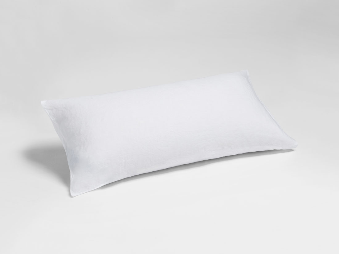 Kussensloop gewassen linnen pure white