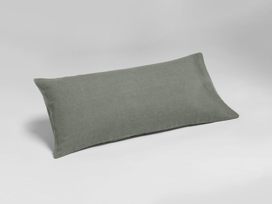 Kissenbezug Gewaschenes Leinen Stone Green