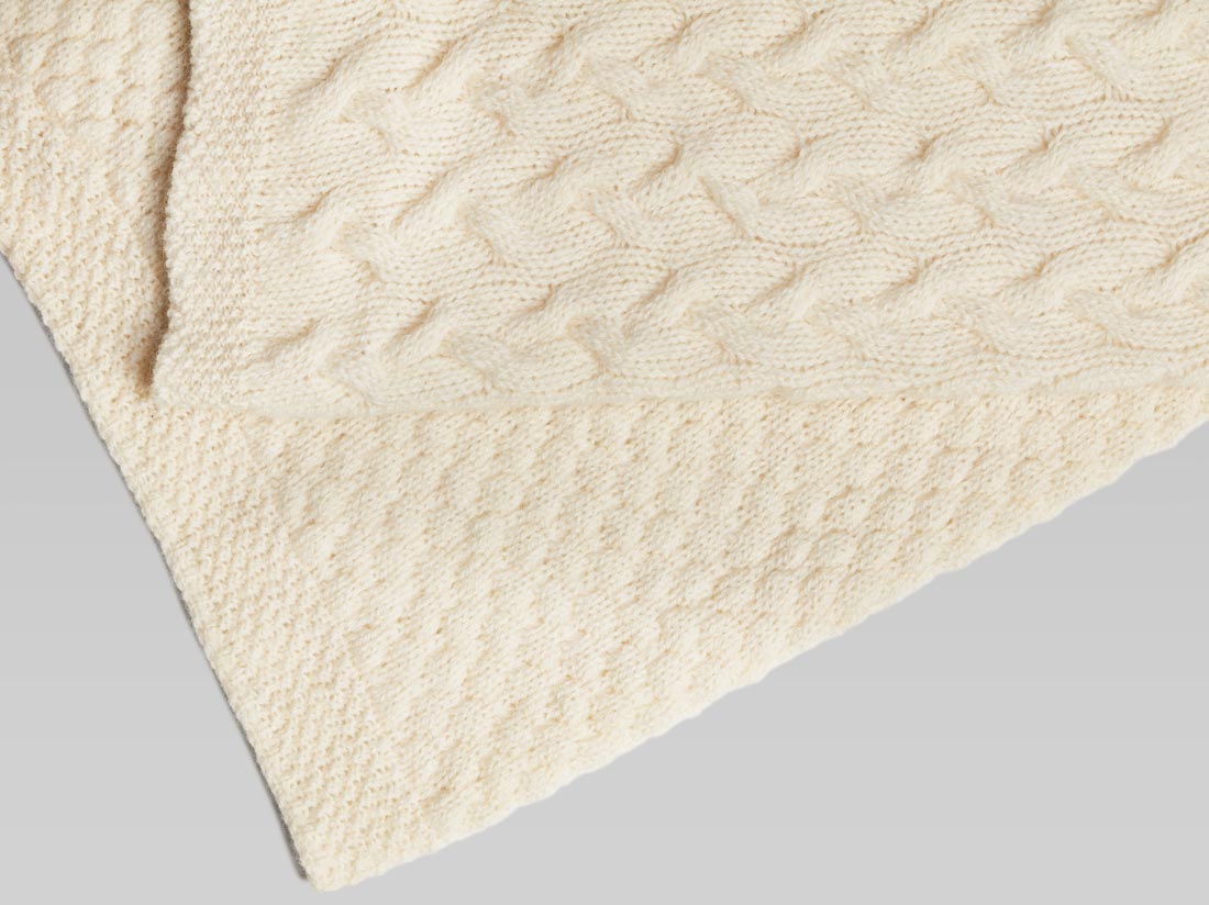 Wollen plaid landscape natural melange 145x190