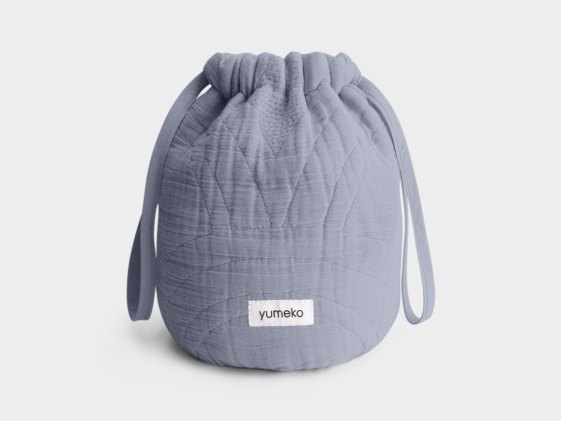 Pouch mousseline katoen arch lavender blue