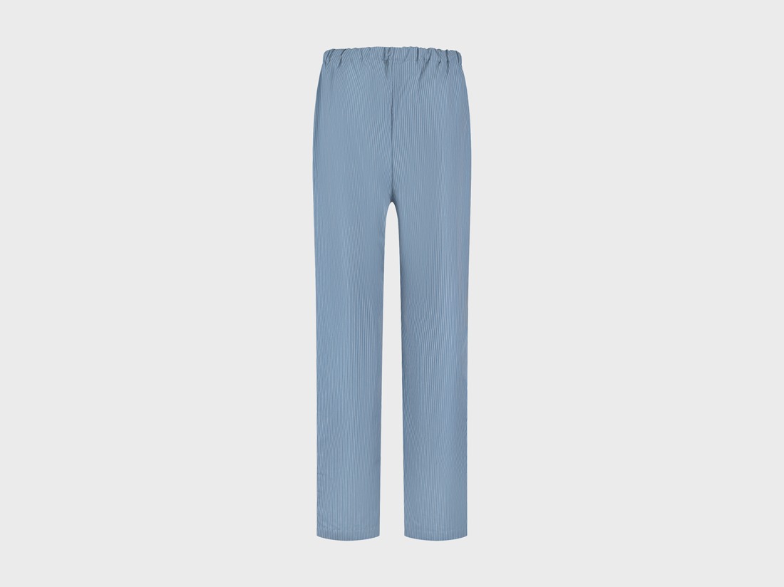 Pantalon de pyjama unisexe coton TENCEL™ à rayures bleu/blanc